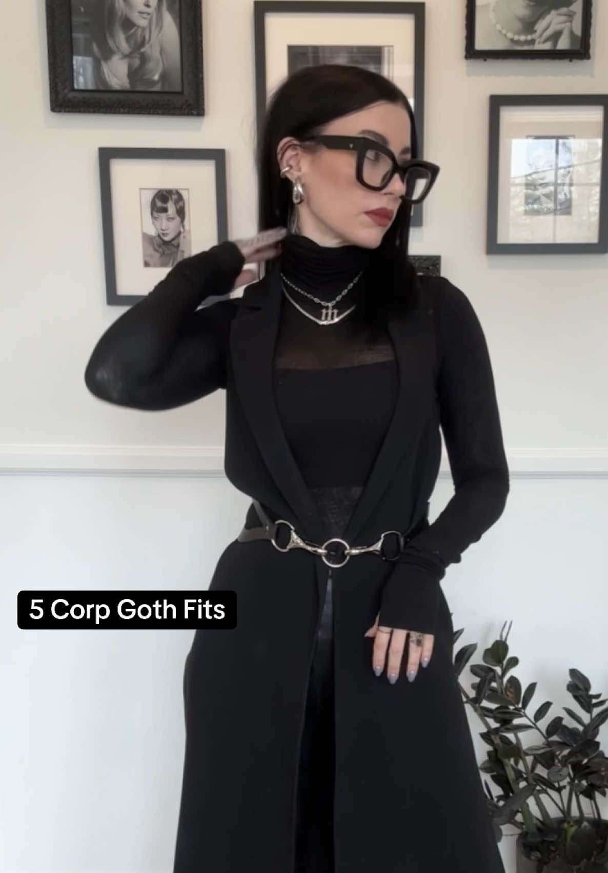 5 Corp Goth Fits 🖤🖤  #allblackoutfit #darkaesthetic #fashiontiktok #corporategoth 