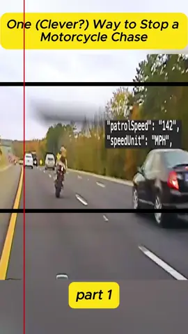 One (Clever?) Way to Stop a Motorcycle Chase #cops #copsoftiktok #police #policeofficer #bodycam #crime #truecrime