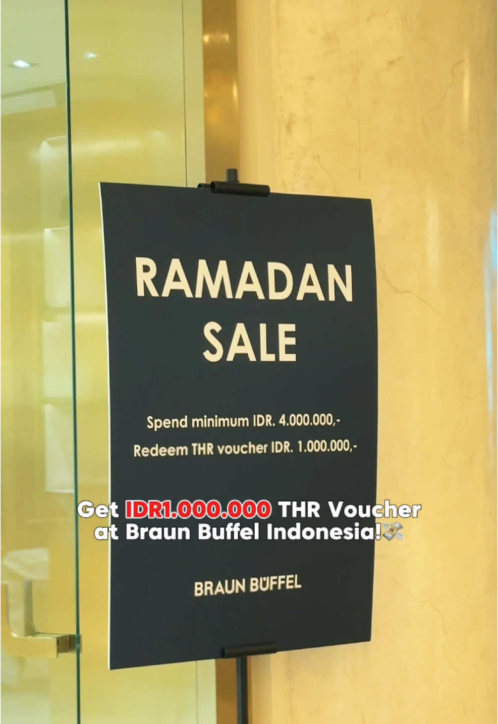Enjoy an exclusive IDR 1,000,000 THR Voucher at Braun Buffel Indonesia—valid for all items with a minimum purchase of IDR 4,000,000, from bags and wallets to eyewear, belts, and apparel! Enjoy discounts up to 50%! ✨ Visit our stores now and claim your voucher before the promo ends! ⏳ #BraunBuffelID #LuxuryBags #ExclusiveDeals #THRPromo #LimitedOffer #TimelessElegance 