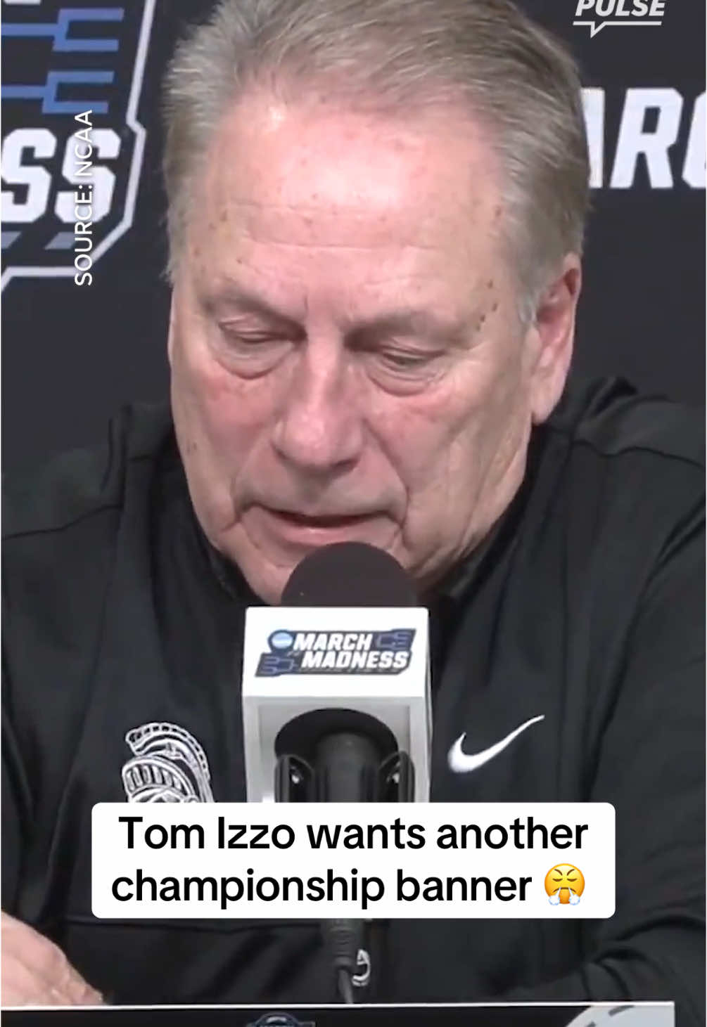 “We don’t put up banners for great eights” #tomizzo #michiganstate #ncaatournament #MarchMadness #elite8 #finalfour #championship #cbb #ncaabasketball 