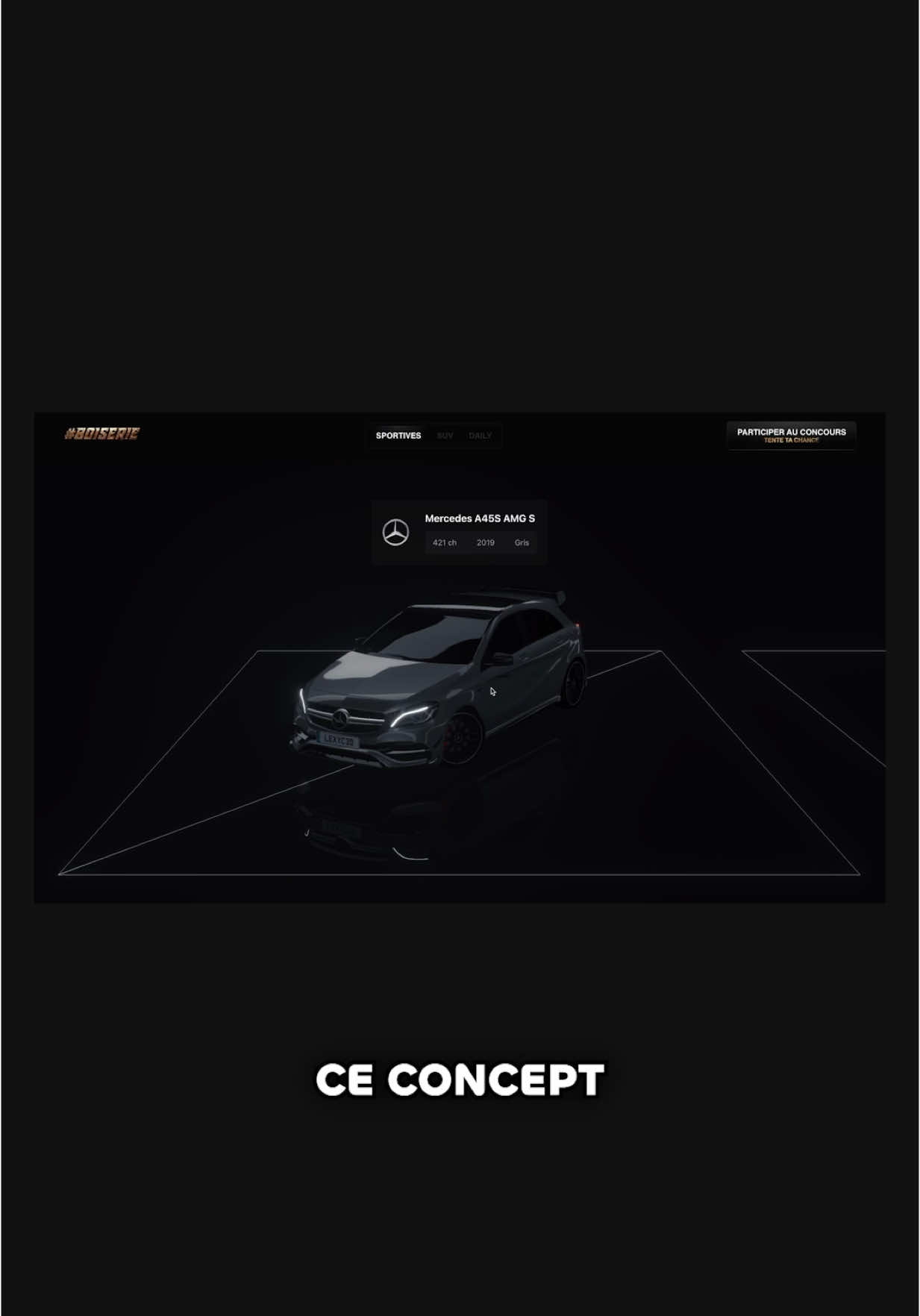 J’ai créé ce concept de showroom immersif 3D pour @La Boiserie 🏎️ J’adore les sites 3D, alors je me suis lancé un petit défi : voir comment je pourrais adapter son concours de véhicules en une expérience immersive. J’espère que ça vous plaira ! N’hésitez pas à mentionner un max @thierryvigneauboiserie en commentaire 🔥 Allez à bientôt ! #laboiserie30ans  #inspiration #webdesigner #webdesign #uiux #site #tips #ui #ux #figma #learnuiux #website #siteinternet #site #webxpansion #julien #juliensiteinternet #juliensite #meilleursite #bestwebsite #creationdesite #developpeurweb #figma #julienlallouche #webxpansion #pixelenius #webxpert 
