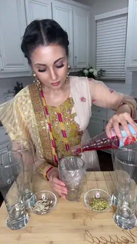 Made delicious homemade Falooda for my kids today. Chand Raat Mubarak to you all 🌙. Wearing stunning suit from @Aneela’s collection and earrings are from @Mornee Jewellery  #falooda #faloodarecipepakistani #Homemade #fyp #roohafzamilk #EasyRecipes