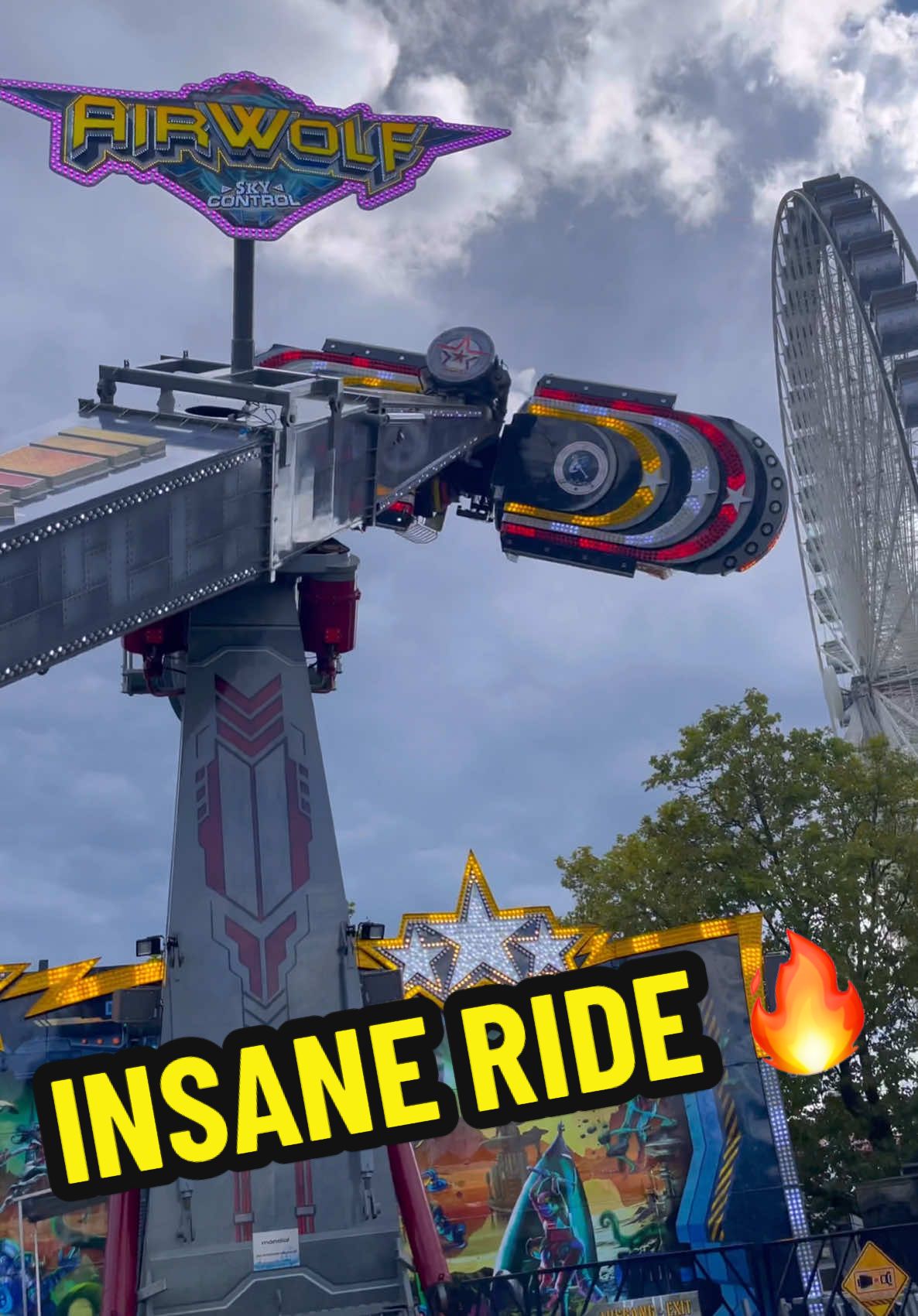 AIRWOLF: Sky Control 🙌🔥 #airwolf #crazy #fairride #kirmes #germany #insane #carnival #fyp 