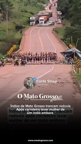Índios de Mato Grosso trancam rodovia Após carreteiro levar mulher de Um índio embora  #ÍndiosDeMatoGrosso #ProtestoNaRodovia #JustiçaParaOsÍndios #ConflitoNaEstrada #MatoGrossoEmFoco #RodoviaBloqueada #CarreteiroEIndios #DireitosIndígenas #viral #viralvideos 