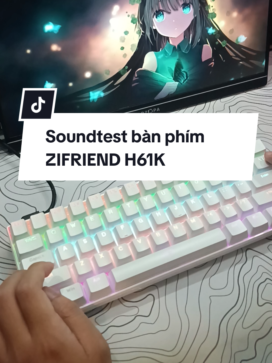 Soundtest bàn phím ZIFRIEND H61K #reviewcongnghe #banphimco #banphimgaming #soundtestkeyboard #zifriend #zifriendh61k #h61k 
