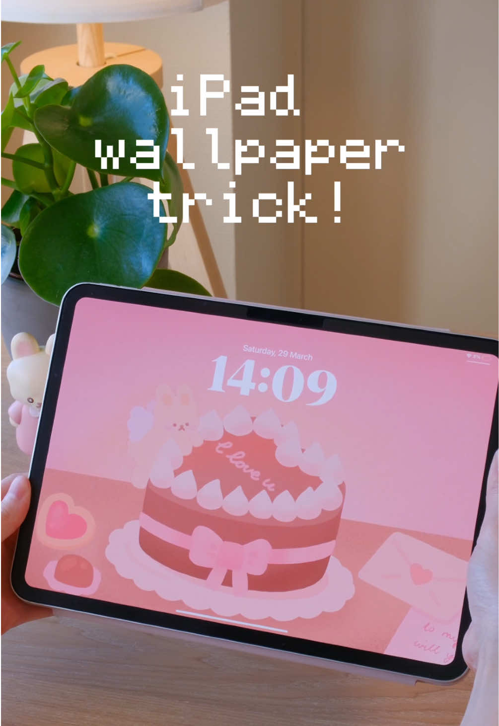 not me just finding out about this iPad hack 🫢 you can crop your iPad wallpaper and the position will be fixed when switching between portrait and landscape mode! ✨ just make sure to create a large enough canvas for the stacked wallpaper image so the resolution won’t get lost! 💞 #ipad #iPadhack #ipadtip #tutorial #wallpaper #homescreen #ipadapp #lockscreen #widget 