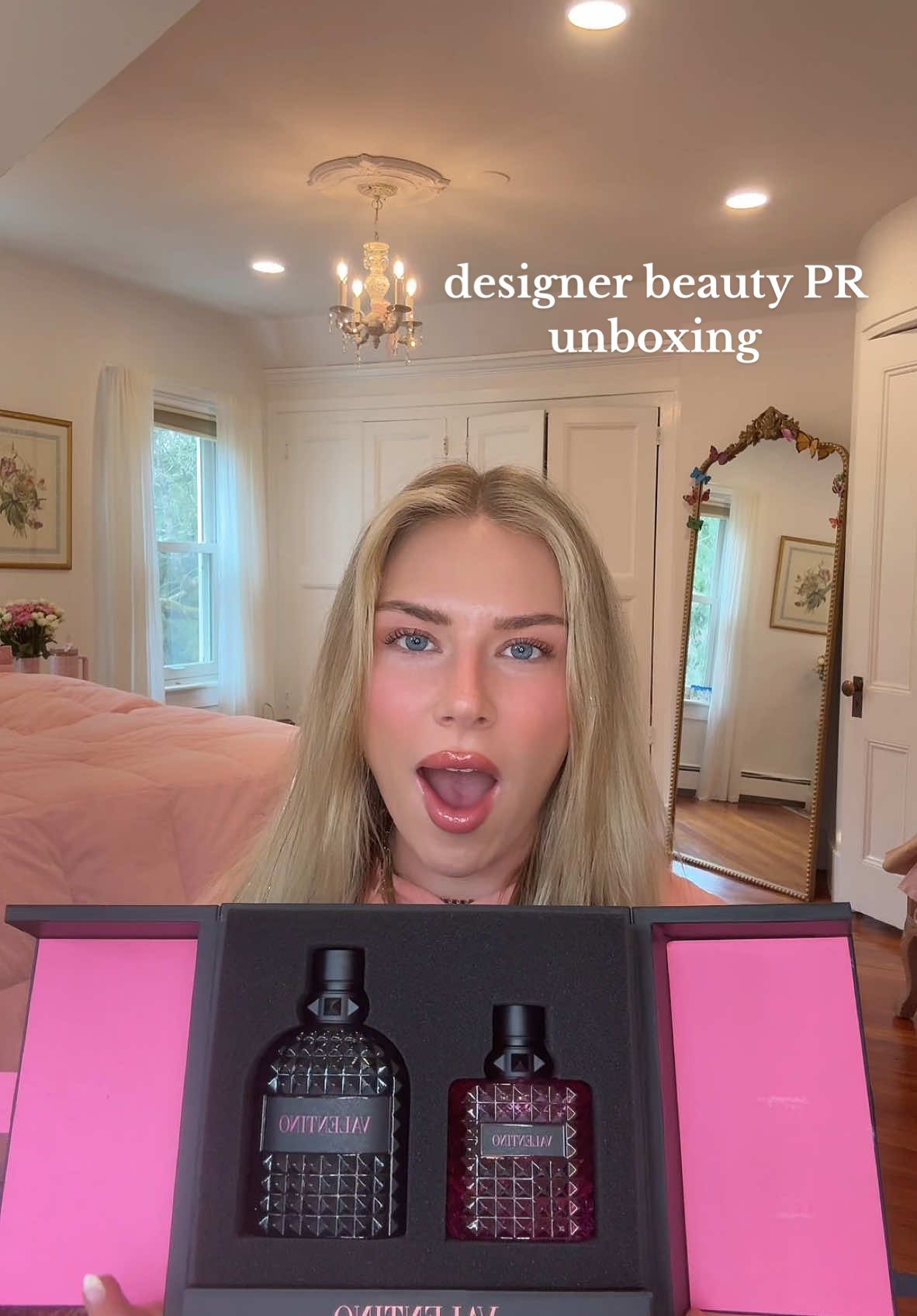 so grateful I cannot BELIEVE I received these amazing packages!!! thank you sooo much @Armani beauty @pradabeauty @Carolina Herrera @Valentino.Beauty #prunboxing #prhaul #prpackage #prpackages #haul 