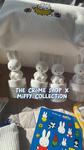 Miffy has been my absolute obsession lately! Tell me these collectibles are adorable! I’m so excited to use the lip products! everything smells so yummy! Greatest thank you to the Crème Shop! You made this collaboration with Miffy come to live! 🤍🤍 @the crème shop #tcspartner #tcsmiffycollection