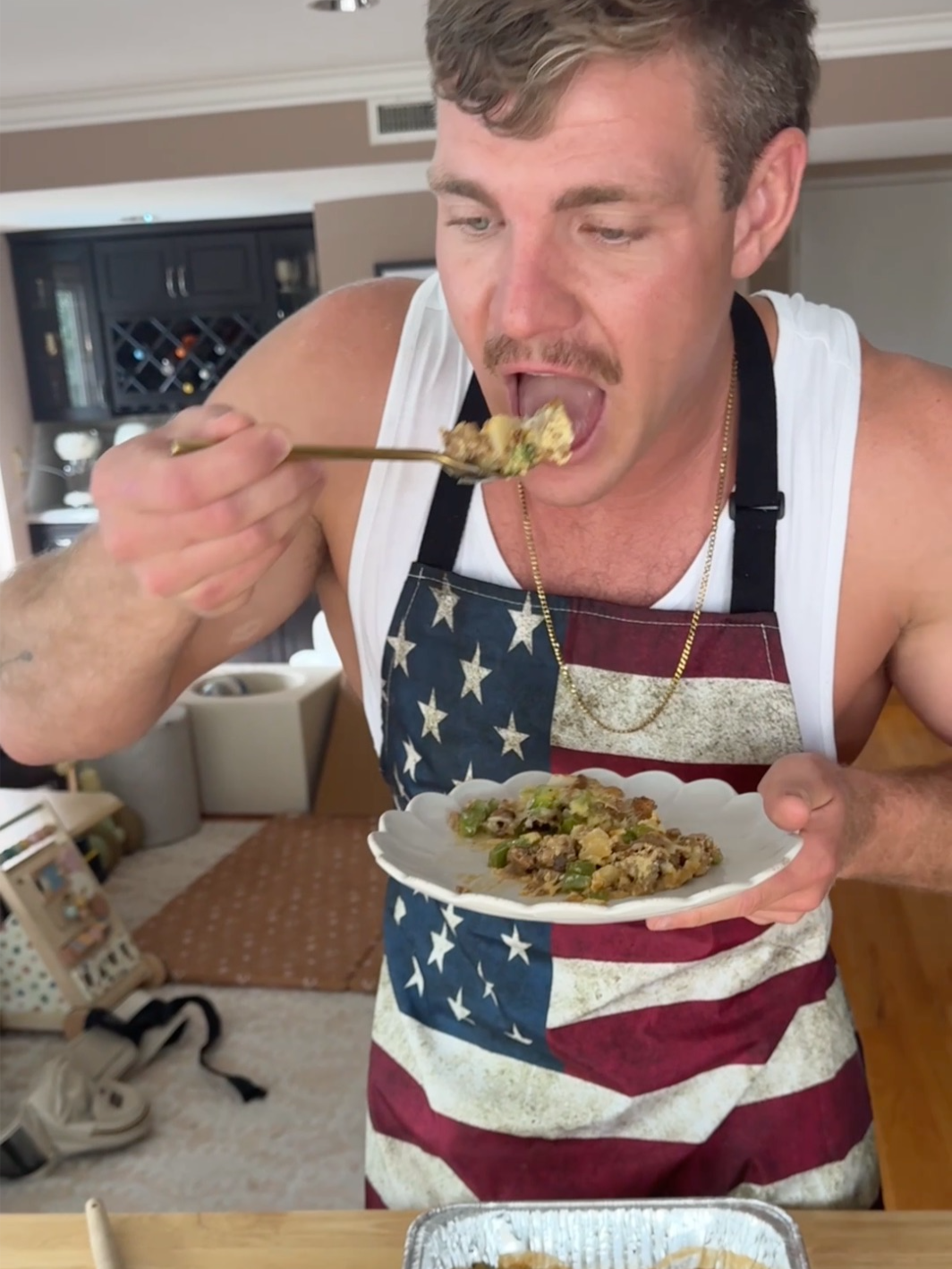 My favorite 1-pan Philly Cheesesteak breakfast 🔥😋 PART 2 Nick K shows you his fan-favorite breakfast for health and building muscle. #fyppppppppppppppppppppppp #fyp #viralvideo #cooking #family #brother #surprise