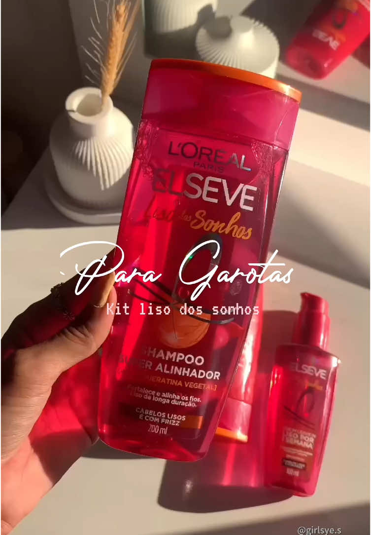 Esse novo kit da Elseve liso dos sonhos, literalmente é dos sonhos, um dinheiro tão bem gasto 🩷 Id: AYA-JUC-DUS (shopee)  sobre o link do produto me mande “link” que te envio! 🧸🤍 . . . #viral #fy #fypシ #foryou #explorar #reflexão #fyp #vaiprofy #daily #rotina #aesthetic #fpy #meninas #mulheres #girls #garotasapoiamgarotas #parameninas #motivação #explorepage✨ #dicas #autocuidadofemenino #viralvideos #vaiproexplorar #autocuidado #elseve #lisodossonhos #cabelo #NovoLisoDosSonhos @L’Oréal Paris 