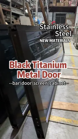 Black titanium metal door #stainlesssteel #leadmc #metal #luxury #door #material #custom #deco 