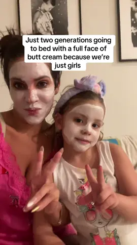 Here’s hoping I wake up with skin like my mini 🧖‍♀️ #skincaretiktok #momanddaughter #buttcreamforacne 