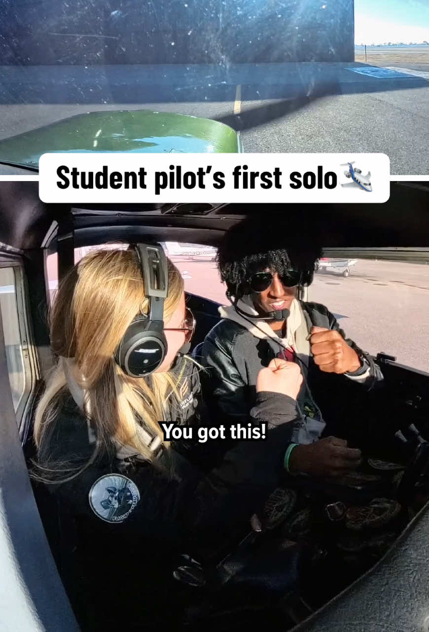 Crosswind landing? No problem! First solo and already flying like a pro. Congratulations, Zain!😎 #pilot #aviation #flightschool 