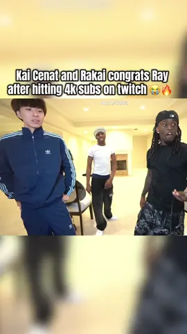 Kai Cenat and Rakai congrats Ray  after hitting 4k subs on twitch 😭🔥 @Ray @Kai Cenat @2xRakai  #rayasianboy #kaicenat #rakai #amp #cloverboyz #amp #trending #viral #fyp 