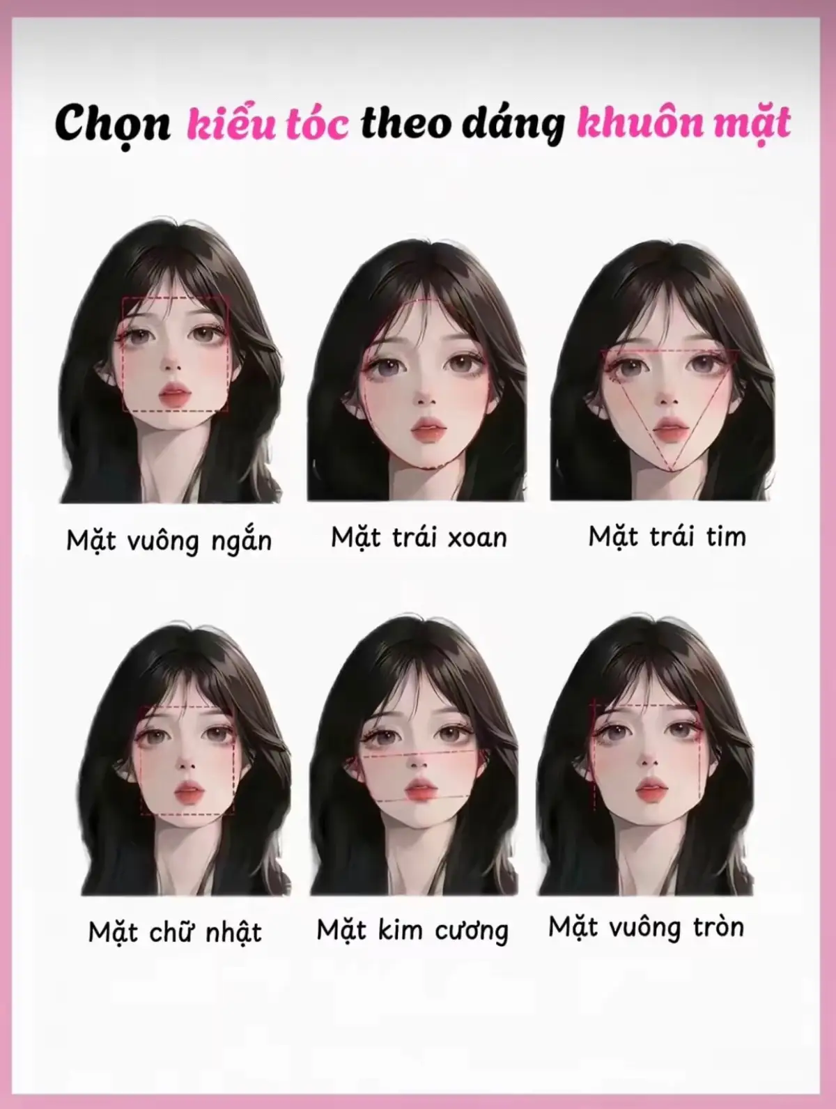 Tip chọn kiểu tóc theo dáng khuôn mặt #tiphay #tipphoido #phoidoxinh #xinhdepmoingay #thaydoibanthan #nangcapbanthan 
