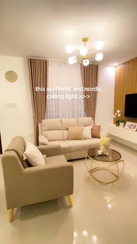 this nordic ceiling light just made our home feel extra cozy ✨  #homedecor #homeessentials #chandelier #ceilinglight #interiordesign 