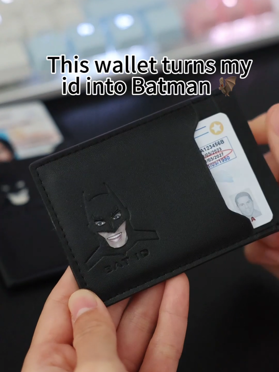 Everyone needs a Batman Wallet like this, it's awesome! #batman #wallet #iambatman #batmanwallet #tiktokshopfinds #driverslicense #cardholder 
