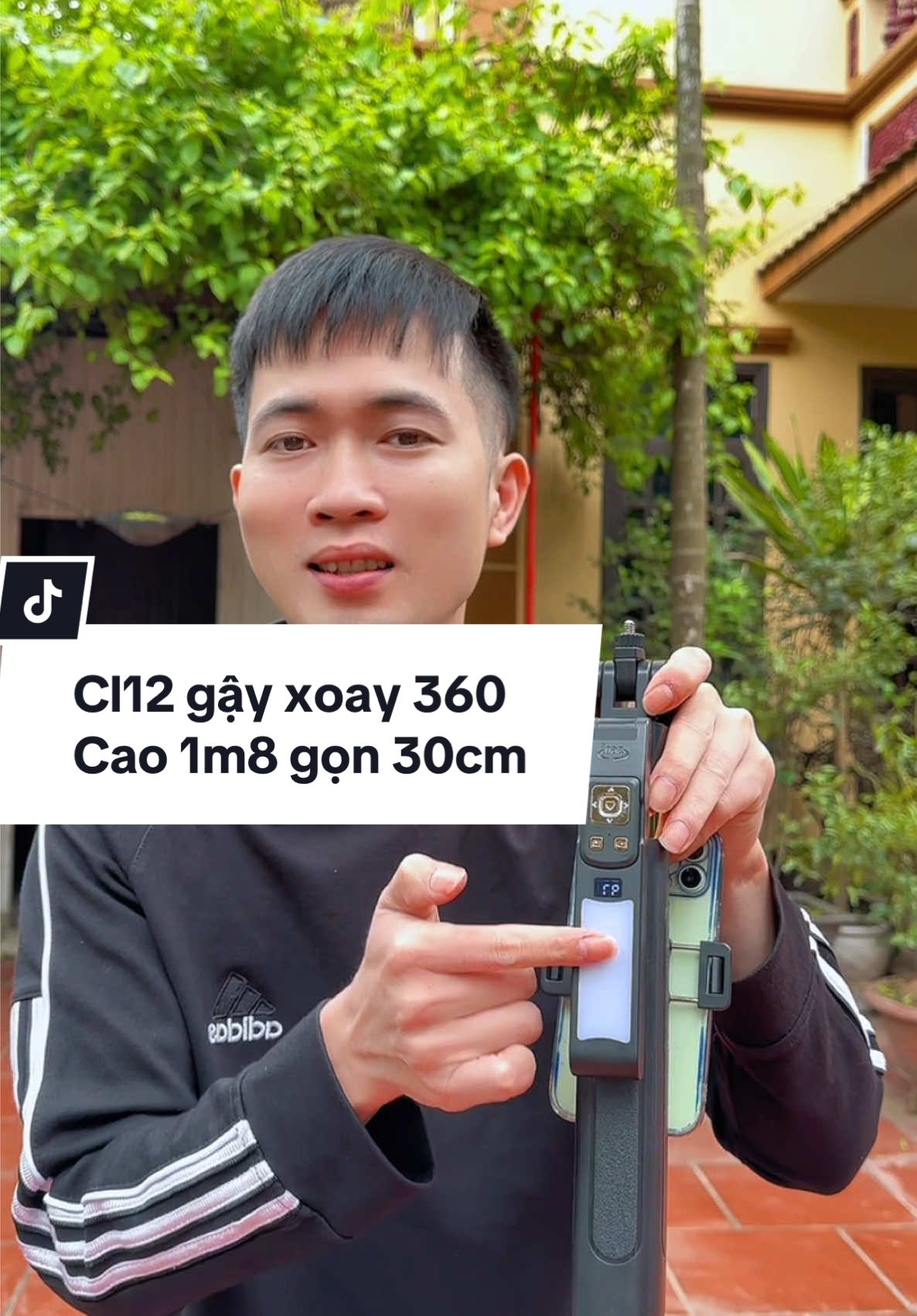 Cl12 gậy xoay 360 cao 1m8 gọn 30cm#chuanmylinh #cl12 #gaychupanhxoay360do #tripod 
