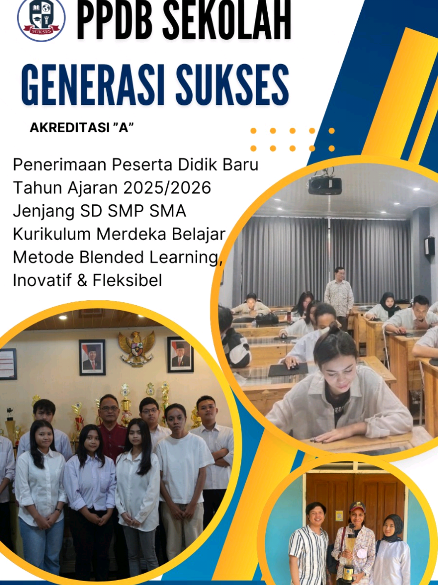Sekolah Berkualitas berbasis Kurikulum Merdeka Belajar dengan Sistem Manajemen Pembelajaran yang inovatif dan modern memudahkan siswa-siswi dalam proses belajar. Kami menerapkan Metode Blended Learning (Online & Tatap Muka) bertujuan agar siswa-siswi bisa mendapatkan akses yang luas dalam memperoleh ilmu pengetahuan.  Sekolah bebas uang pangkal, cukup dengan Paket Belajar, Kamu sudah bisa bersekolah. Tidak ada alasan untuk tidak sekolah, karena sekolah kami bebas usia dan lebih fleksibel.  Coba Kelas Gratis Kami Yuuk.  Alamat: PKBM SUKSES, Jl. Kyai Maja No. 6 Mayestik Kebayoran Baru Jakarta Selatan GEN SUKSES, Jl. Merpati Raya No. 17 Bintaro Tangerang Selatan Informasi lebih lanjut bisa hubungi 021-7252215 / 081 222 444 15 (WA). www.generasisukses.sch.id  #sekolah #sekolahanak #daftarsekolah #tangerang #jabodetabek #belajardirumah #homeschooling #sekolahartis #akreditasiA #pkbmjakarta #kursus #sekolahterbaik #sekolahonline #sd #smp #sma #jktinfo #kebayoran #sekolahkesetaraanterbaik #pkbmsukses #sekolahsetara #sekolahkesetaraan #kejarpaketA #kejarpaketB #kejarpaketC #sekolahbebasusia 