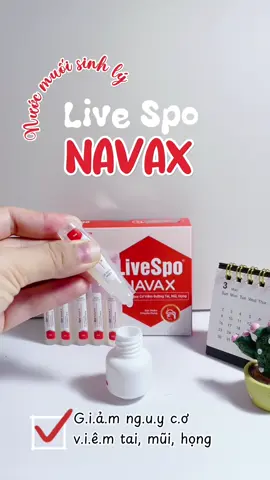 Nước muối sinh lý LiveSpo Navax đỏ#livespo #livesponavax #nuocmuoisinhlychuabaotuloikhuan #nuocmuoisinhlylivesponavax #nuocmuoisinhlychobe 