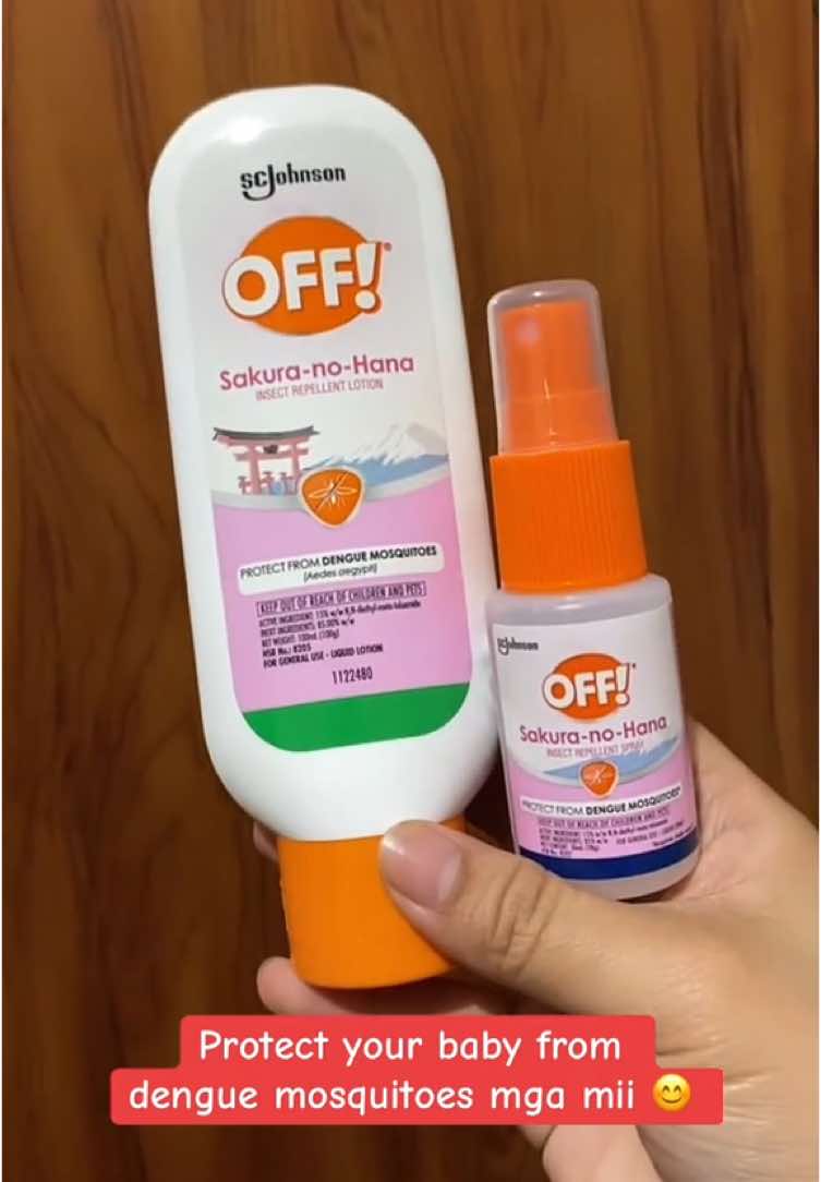 OFF Insect Repellent Lotion & OFF Insect Repellent Spray  (Sakura-no-Hana Scent) Protect your children from dengue mosquitoes mga kaMommy 😊 Check out na kaMommy!  #offsakuranohana #offlotion #insectrepellent #Offspray #highlight #highlights #fyp #fypage #fypシ゚ #fyppppppppppppppppppppppp 