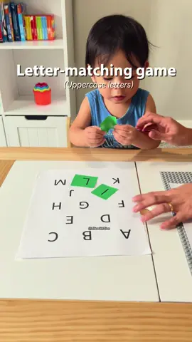 Part 21: Toddler Activities (Letter-matching game- Uppercase letters) This kind of activity helps children develop letter recognition, fine motor skills, and early literacy skills in a fun and engaging way. Zion really enjoyed it 😍 #18monthsold #toddleractivities #toddlerlife #toddler #montessoriactivities #diyactivitiesforkids 