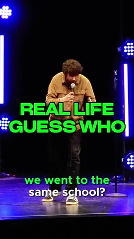 In Chelmsford I engaged in a high stakes game of Guess Who with someone in the audience who claimed we were friends at school. #comedy #ukcomedy #audience #funny 