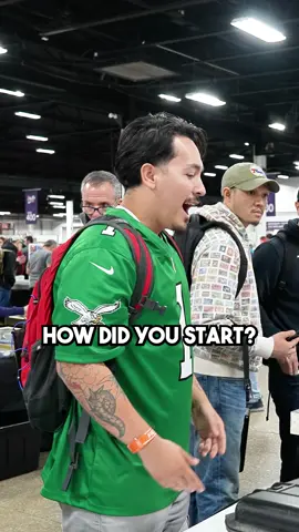 Sharing My Story with a Collector at a Card Show 👏🏼 #sportscards #kingofthekards #cardshow