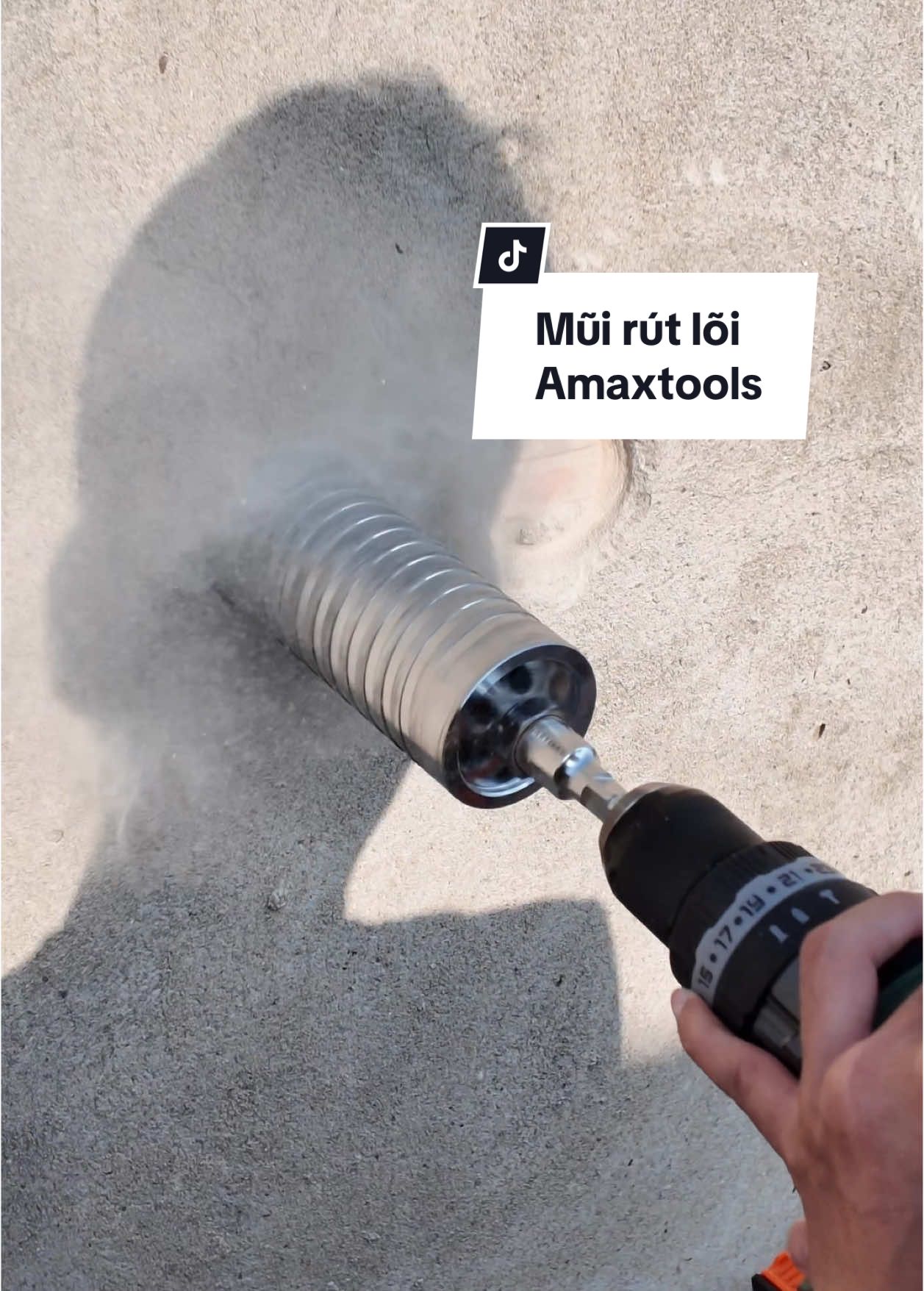 Mũi khoan rút lõi điện lạnh Amaxtools kết hợp cùng máy khoan pin cầm tay 160Nm Dekton sẽ như thế nào #storethietbi #tools 
