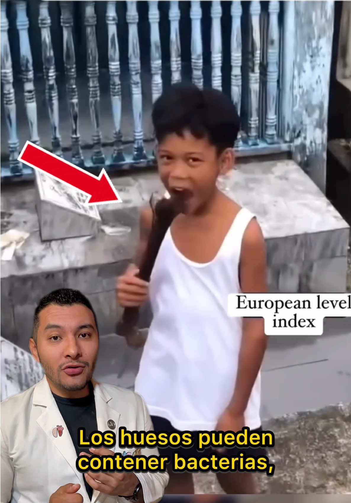 Niño mordiendo huesos 😳😱⚰️ #pontecrimi #AprendeEnTikTok #EduTok #panteon 
