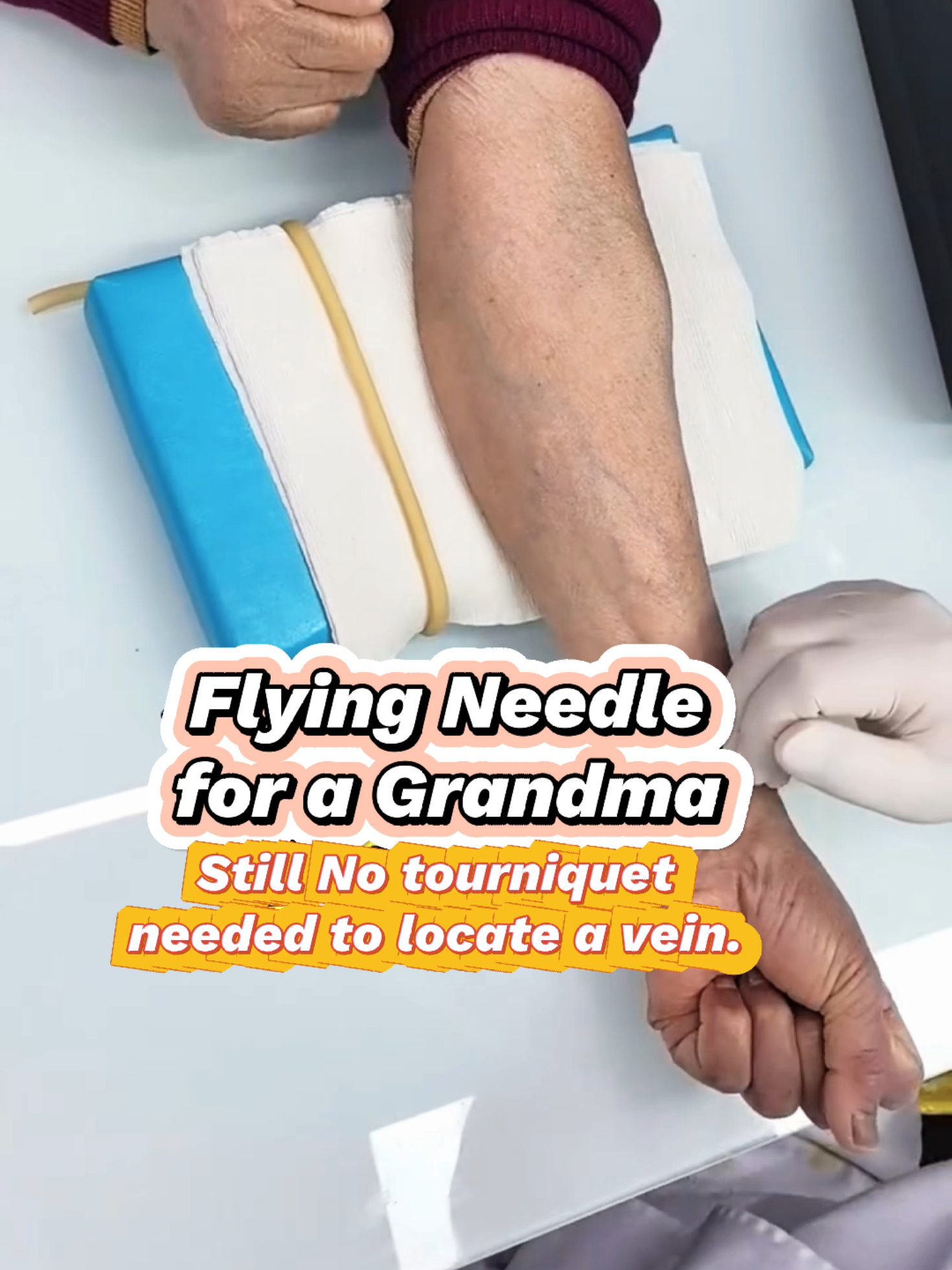 Seeing patients satisfied and hearing them laugh is my greatest motivation. Tourniquets are no longer needed. #flyingneedle #bestpractice #hospital #nurse #health #phlebotomist #fypシ #fyp 