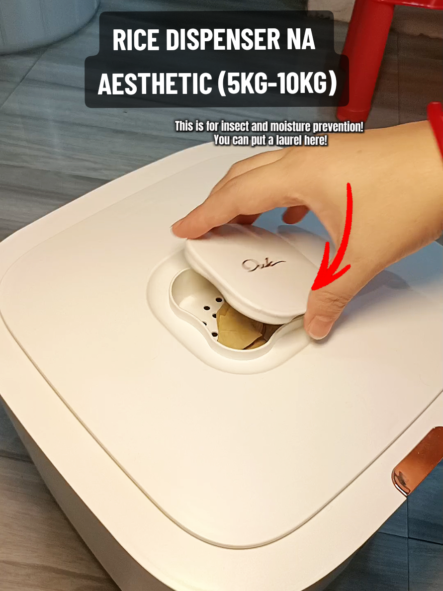 Replying to @maryamfatima1724 Rice dispenser na may lagayan ng laurel for insect and moisture prevention!🫣✨ Ang sulit! #ricedispenser #kitchendispensers #dispenser  #kitchenessentials  #ricestorage