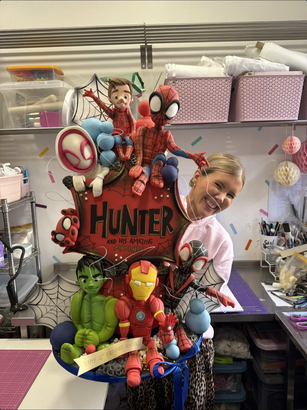 friendly neighbourhood Spider-Man ❤️🕷️🕸️ #fyp #spiderman #spidermanandhisamazingfriends #customcakes #cakedecorating #caketok #foodies #cakeart #kidsbirthdaycake #scottishbaker #bespokecakes #birthdaycakeideas 