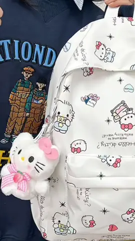 Balo Hello Kitty phong cách Nhật Bản, thời trang, sức chứa lớn, thiết kế dễ thương phù hợp với học sinh cấp 2, cấp 3, sinh viên đại học, phong cách trường học nhẹ, ba lô học sinh, ba lô thời trang ngoài trời
