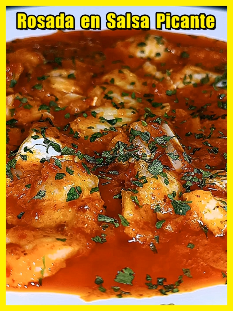 ✅ Rosada en Salsa Picante 🌶️😋 INGREDIENTES:  - Rosada 500 gr  - Pan 25 gr  - Pimiento Rojo Asado 60 gr  - Aceite de Oliva 70 ml  - 4 Dientes de Ajo  - El Zumo de 1 Limón  - Agua 50 ml  - Cayena al gusto  - Pimentón Dulce  - Sal Marina  - Pimienta Molida  - Perejil Picado #recetasdepescado #pescadoensalsapicante #pescadoalajillo 