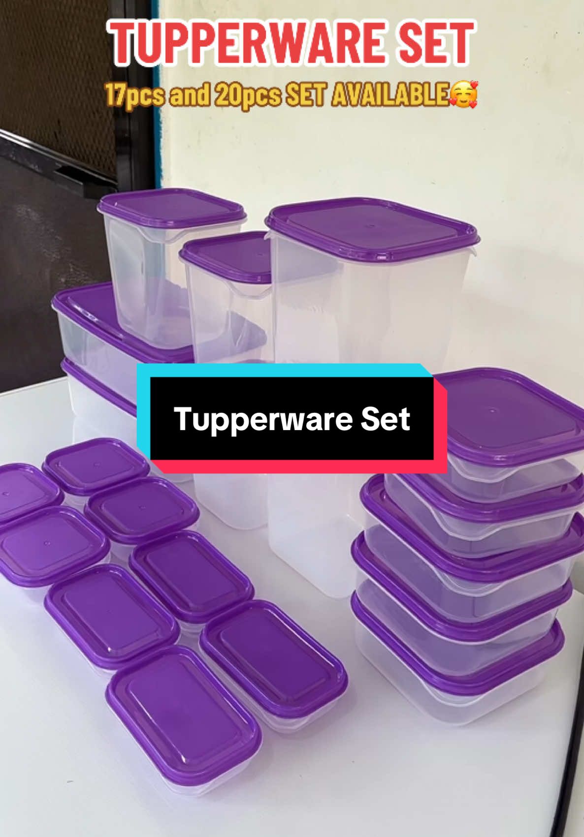 17pcs and 20pcs Tupperware Set #tupperwareset #foodstorage #foodcontainer #foodkeeper #20pcstupperware #17pcstupperware #tupperware 