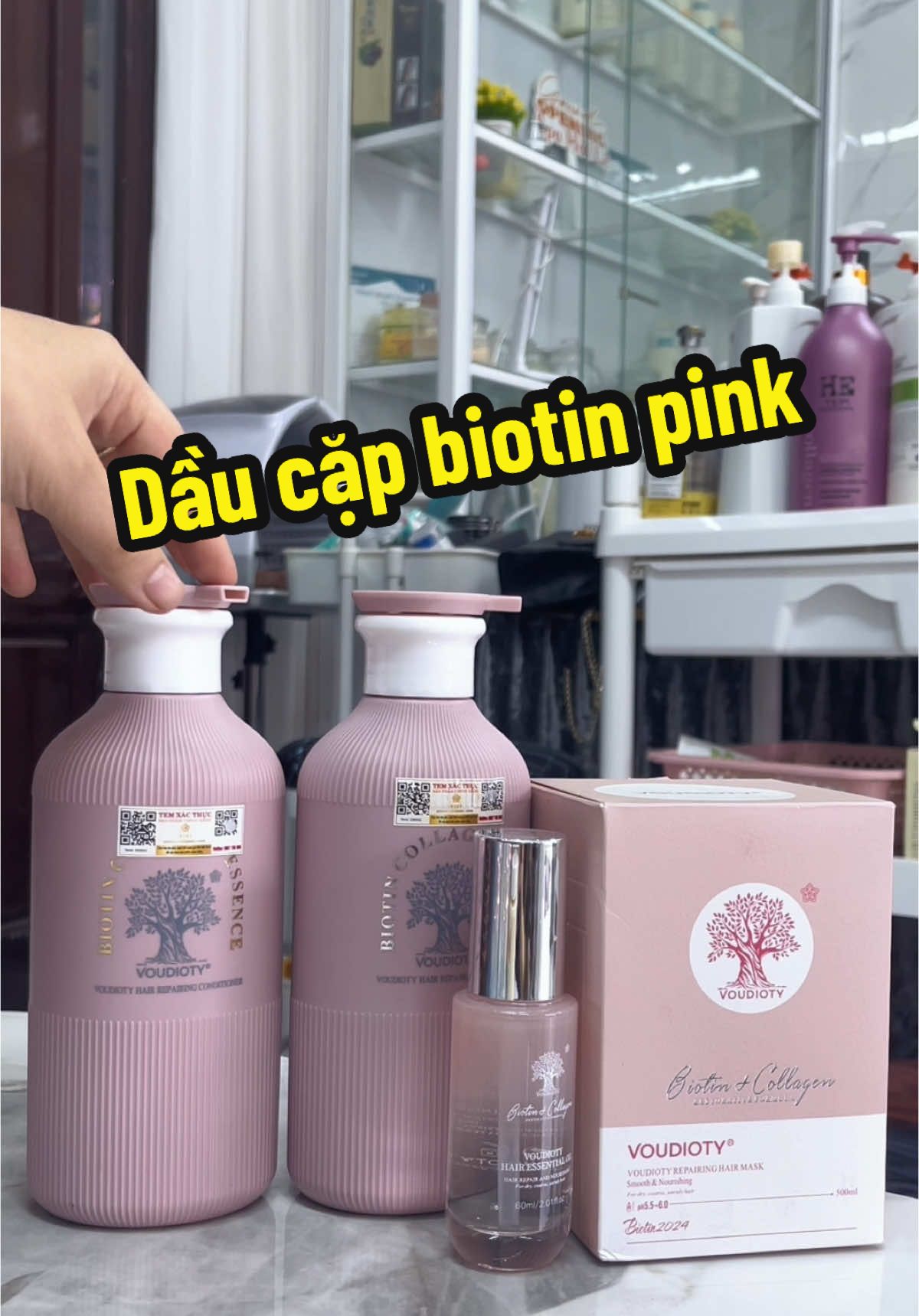 Cặp gội xả essen pink kiềm dầu lâu bết tóc #tramystoreth #biotincollagen #daucapchinhhang #daugoihuongnuochoa #xuhuongtiktok 