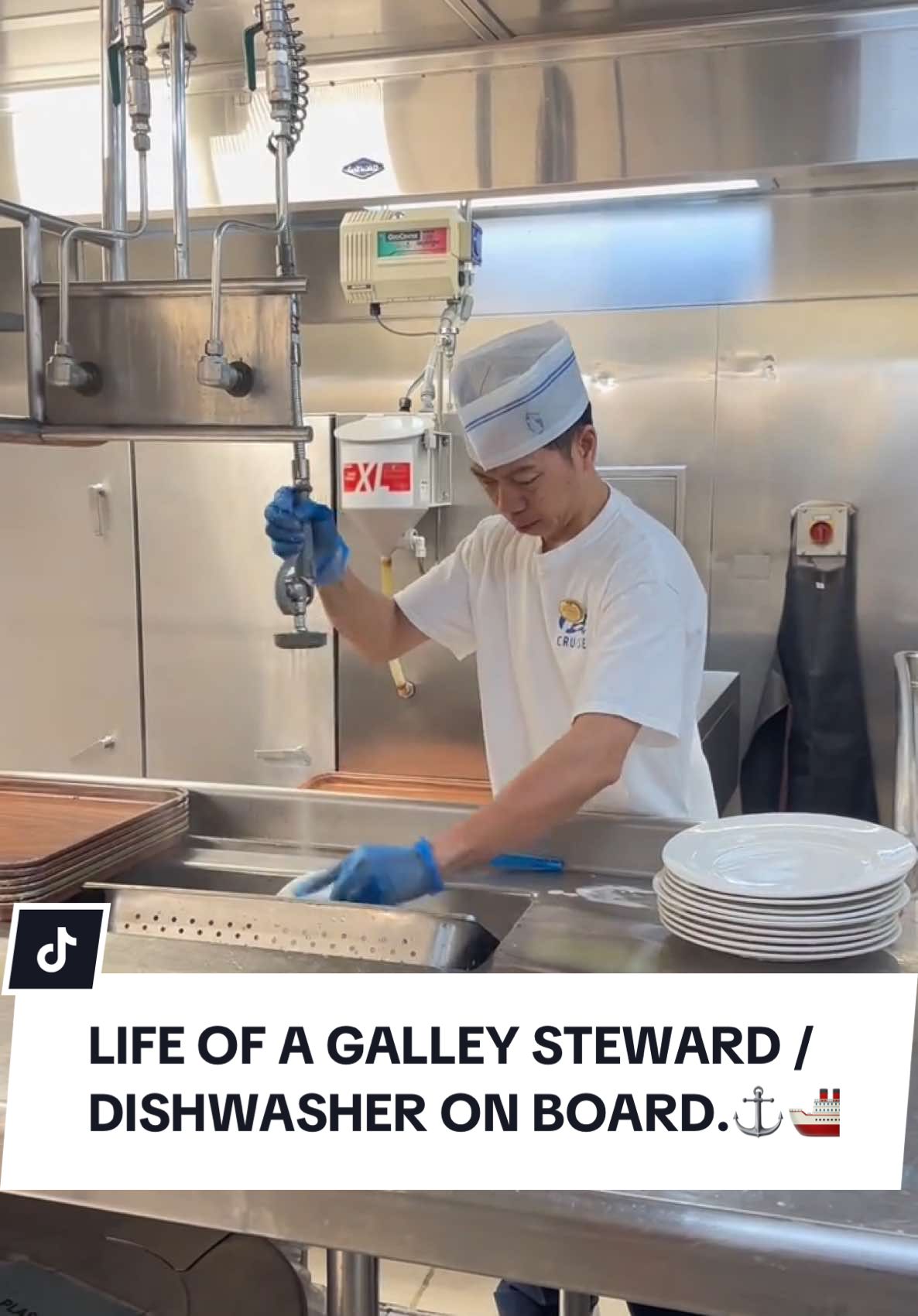 Life of a galley steward/dish washer on board. I as a restaurant wait staff I won't be able to deliver a satisfactory service if galley steward doesn't exist. They are the one who wash and sanitize all of the dishes that we are using for food. Because of them, we have a clean plates, cutleries, glass to serve you everytime. I'm proud of my colleagues, they are the unsung heroes of Cruise ships! #fyp #foryoupage #cruise #cruiseship #lifeatsea🌊🚢 #ofw #magsaysay #royalcaribbean #ncl #princesscruises #msc #marino #marinotiktok #seafarer #hospitality #hospitalitymanagement #hospitalitymanagementstudent #hrm 