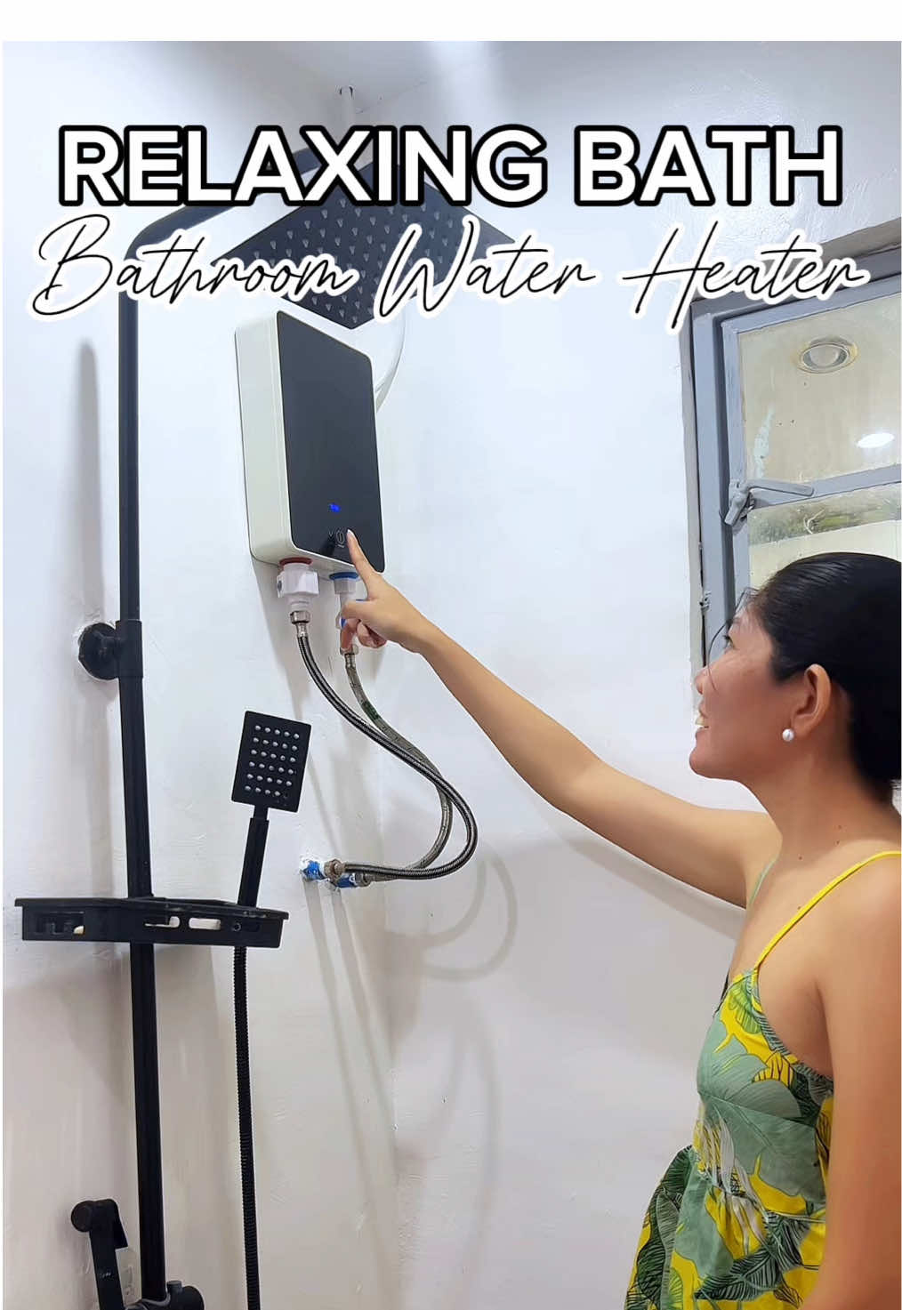 No more cold shower with bathroom water heater! #waterheater #showerheater #bathroomwaterheater #relaxingbath #hotbath #hotshower #bathroomhacks #waterheatershower #coldweather #electricwaterheater 
