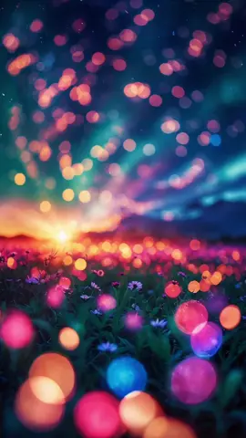 🌸🌌 Bokeh Fantasy Flower Field  LiveWallpaper HD 💫🌼✨#wallpaper #fantasy #flower #live #hd #light #night #screen #fondodepantalla