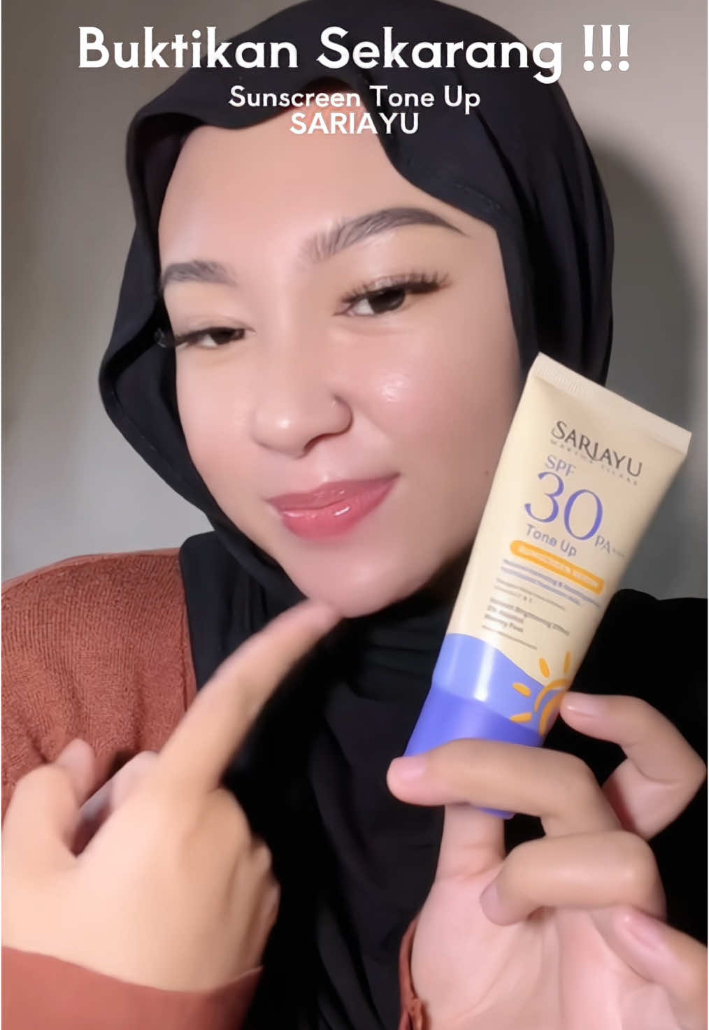 sunscreen tone up spf 30 PA ++++ cobain sekarang @Sariayu Martha Tilaar #Sariayu #MarthaTilaar #ToneUpSunscreen #SunscreenLokal 