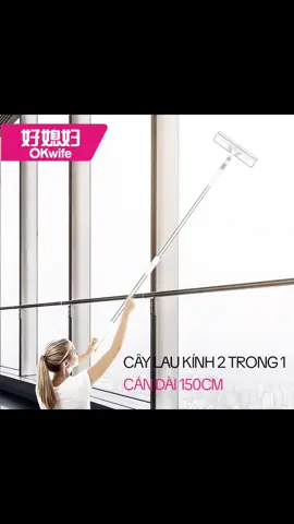 Cây Lau Kính Thông Minh 2 Trong 1 OKwife AGW-6200 – Cán Dài 150cm, Gạt Nước, Chà Sạch Hiệu Quả ##caylaukinh##gatnuoc