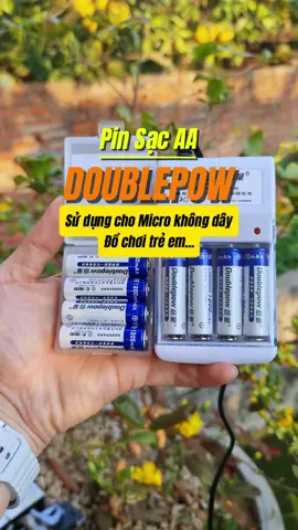 Pin Sạc AA Doublepow dung lượng 1200mAh sử dụng cho Micro không dây, máy ảnh, đồ chơi...#pin #pinsac #pinsaclai #pinmicro #battery #dientutienich 