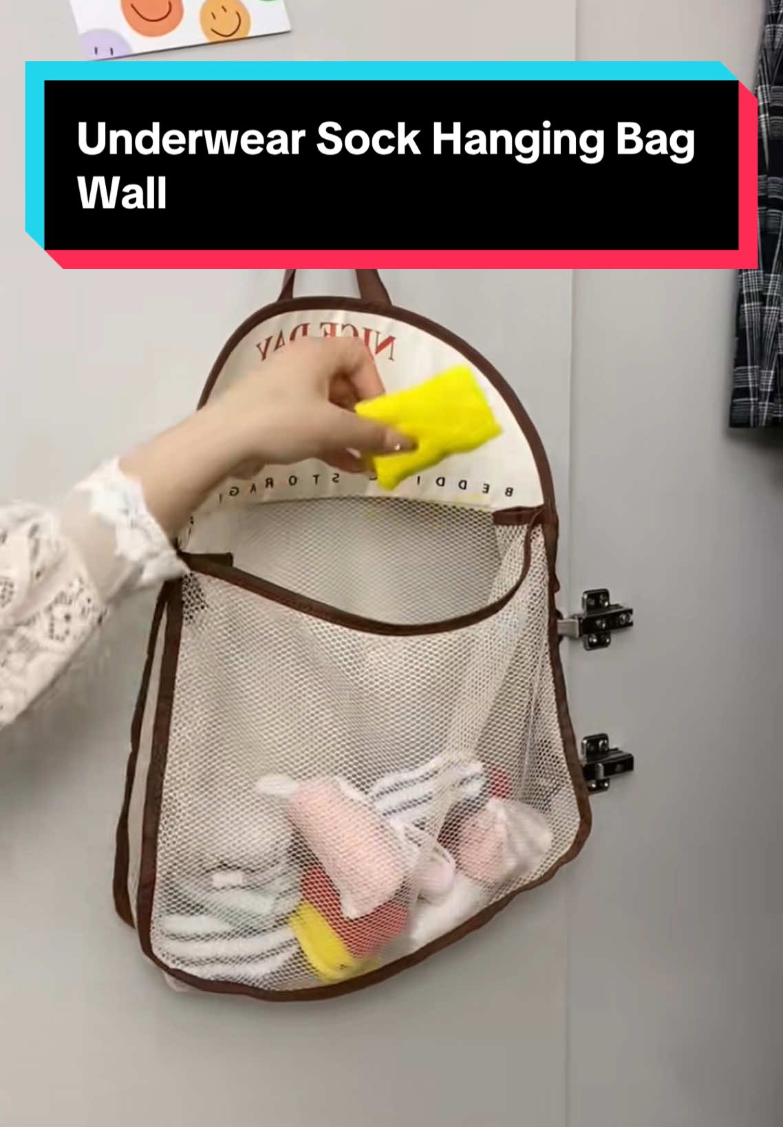 Underwear Sock Hanging Bag Wall #fyp #foryou #meshbag 