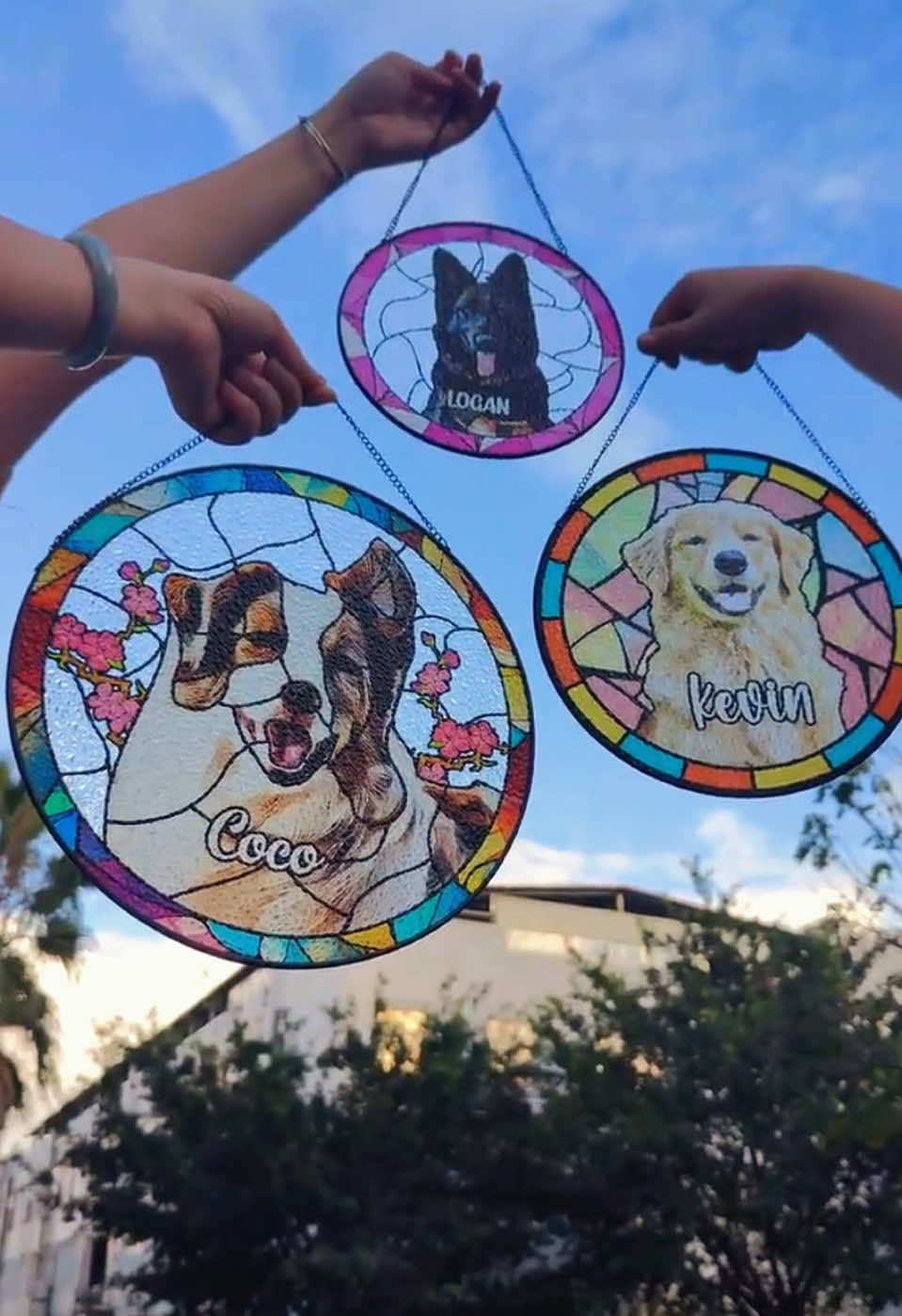 Turn sunlight into art with this suncatcher! 😍 #stainedglassart #suncatcher #petsuncatcher #giftideas 