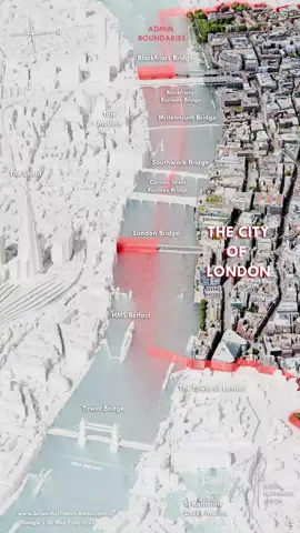 Bridges to the City of London, meshes and render. Experimental 3D map of parts of the Local Authority  Made in Blender. More to come. #b3d #London #UK #cgi