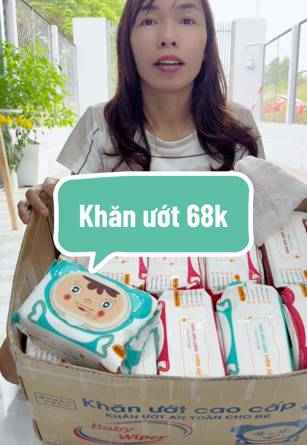 Khăn ướt 68k/thùng lớn #khanuot #khanuotkhongmui #khanuotbabywipes #loiriviu #xuhuong 