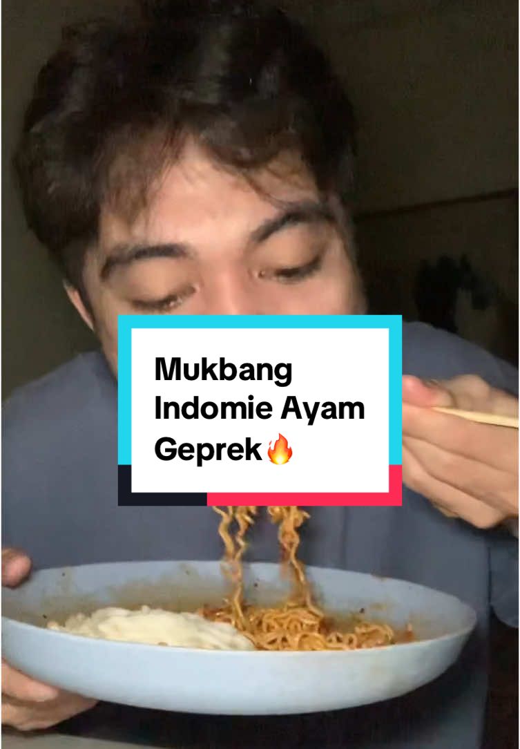 part 1 | Indomie ayam geprek  #mukbang #mukbangmie #makan #mie #fyp 