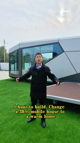 A 38 square meters house is a warm home. #capsulehouse #tinyhouse #airbnb #resort #manufacturedhomes #movablehouse #hotel #house #prefabhouse 