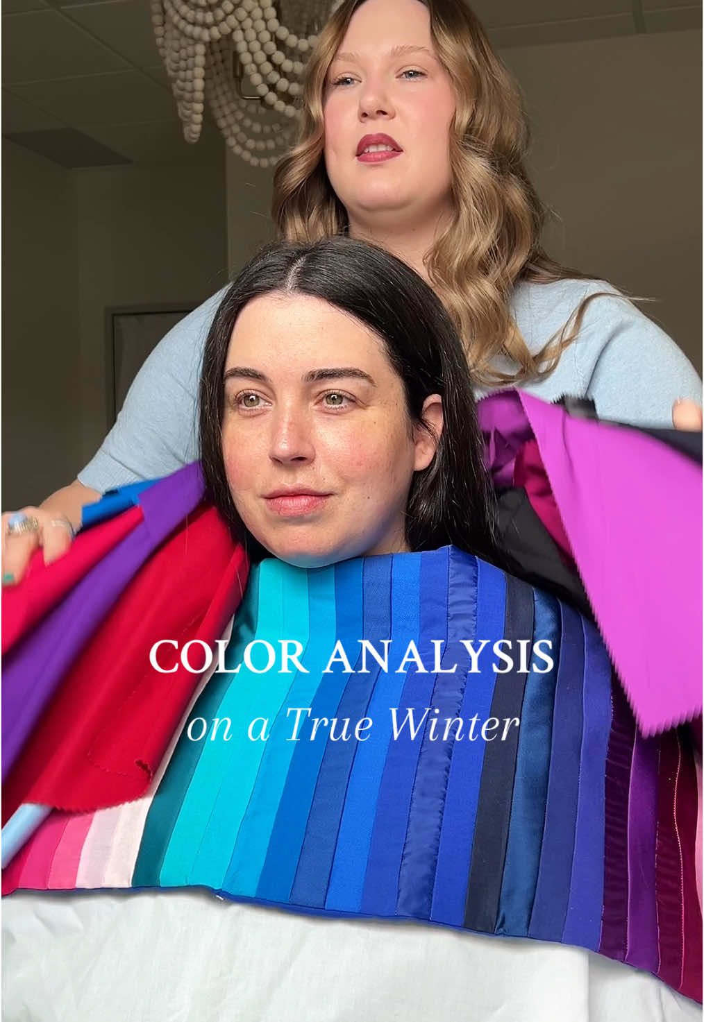Color Analysis on a TRUE WINTER ❄️ The True winter palette is said to be the most coveted palette. Do you agree? 😍 #truewinter #coloranalysis #coloranalyst #syracuse #rochester 